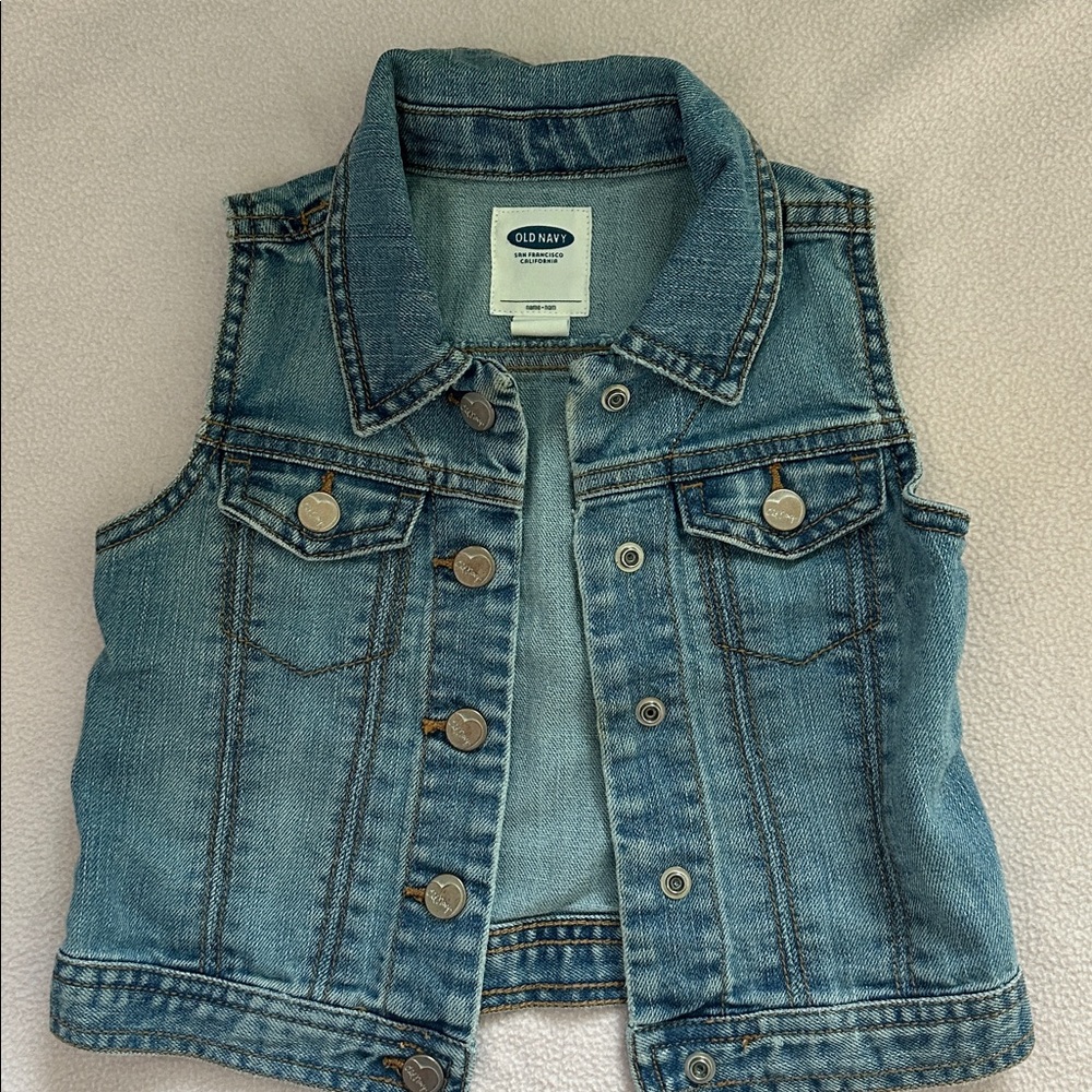 Old Navy Blue Denim Vest